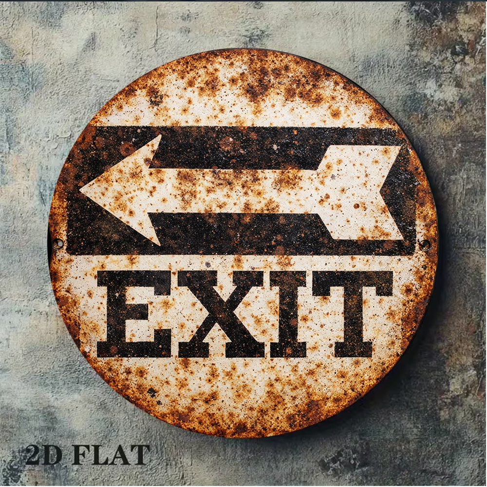 ป้ายโลหะ 2 มิติ ขนาด 8x8 นิ้ว/ - Emergency Exit Sign บทวิจารณ์และราคา