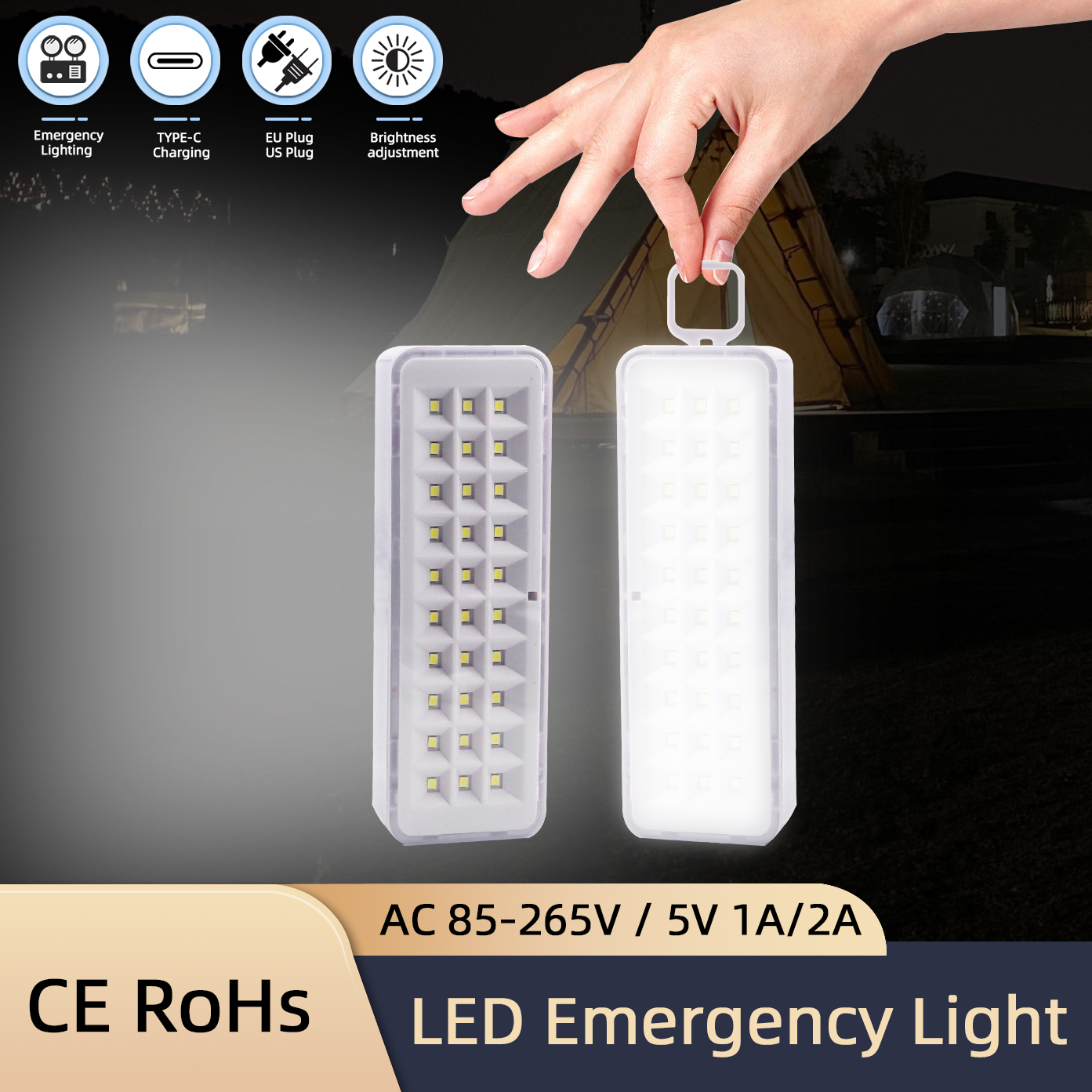 30/60LED โคมไฟดับเพลิงฉุกเฉินแ - Power Outage Light บทวิจารณ์และราคา