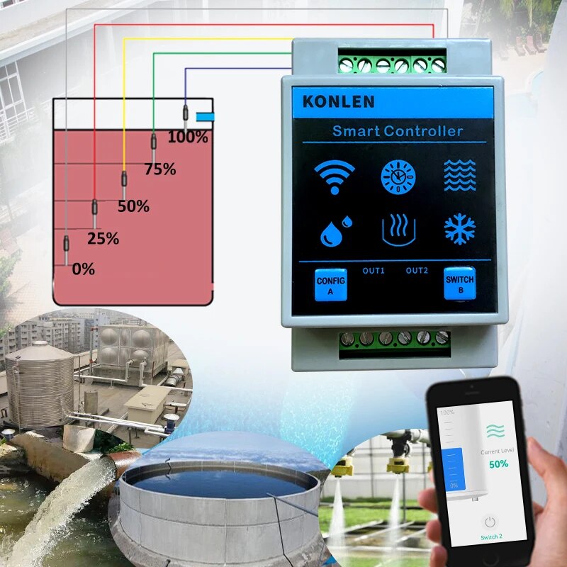 KONLEN Tuya เซ็นเซอร์ระดับน้ํา - Water Alarm Sensor บทวิจารณ์และราคา