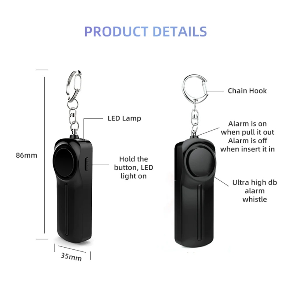 สัญญาณเตือนภัยป้องกันตัว 130 เ - Personal Alarm Keychain บทวิจารณ์และราคา