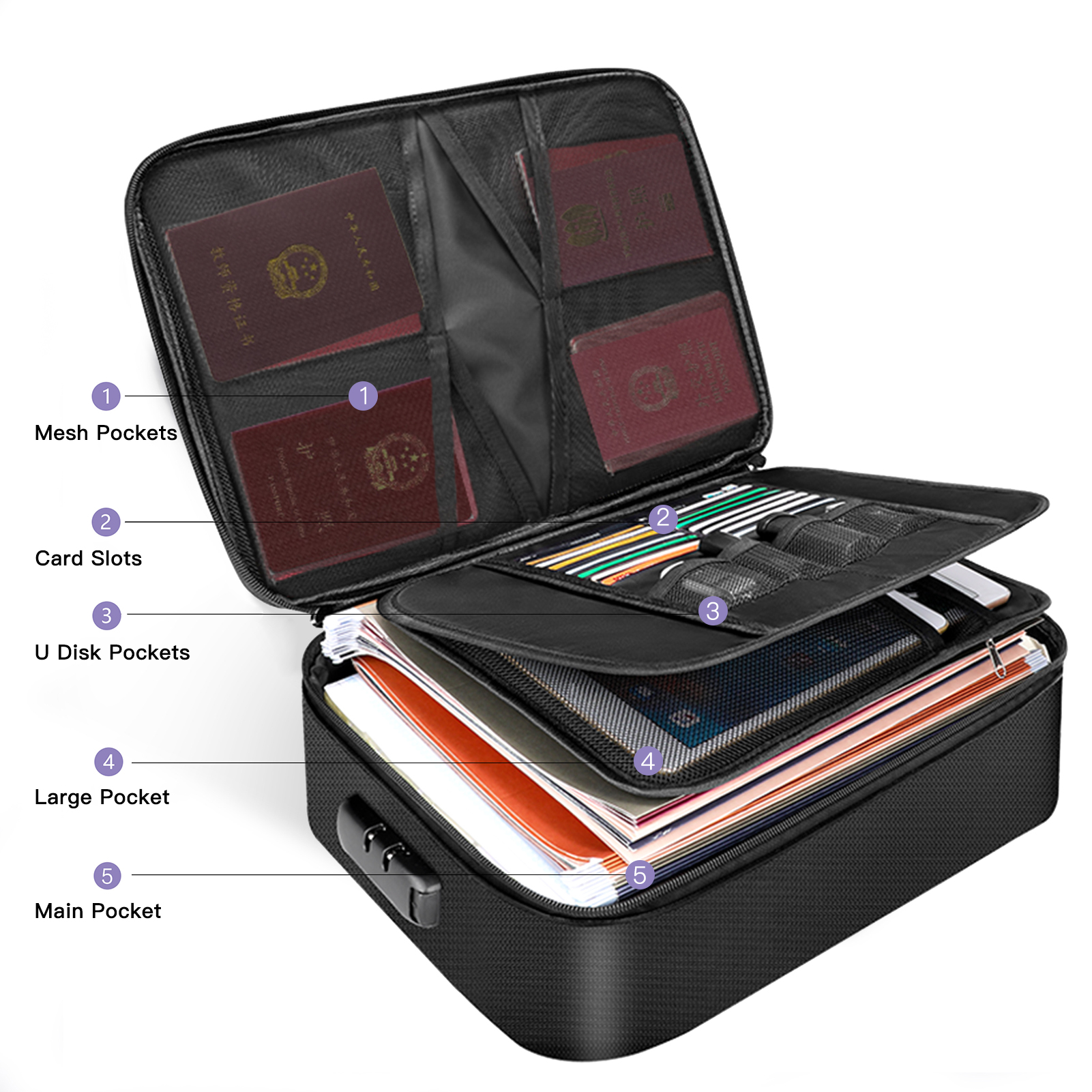 ทนไฟกระเป๋าเอกสารพร้อมล็อคซิปป - Fire Safe Document บทวิจารณ์และราคา