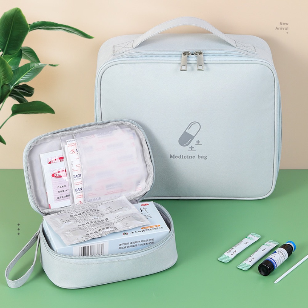 กระเป๋ายาอเนกประสงค์สีชมพู/สีฟ - First Aid Bag Kit บทวิจารณ์และราคา