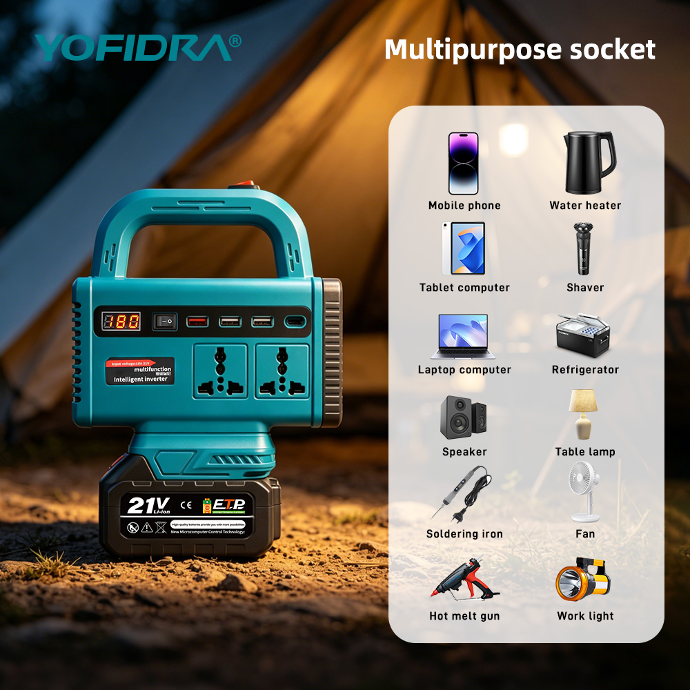 อินเวอร์เตอร์พกพา YOFIDRA 220V - Power Outage Light บทวิจารณ์และราคา