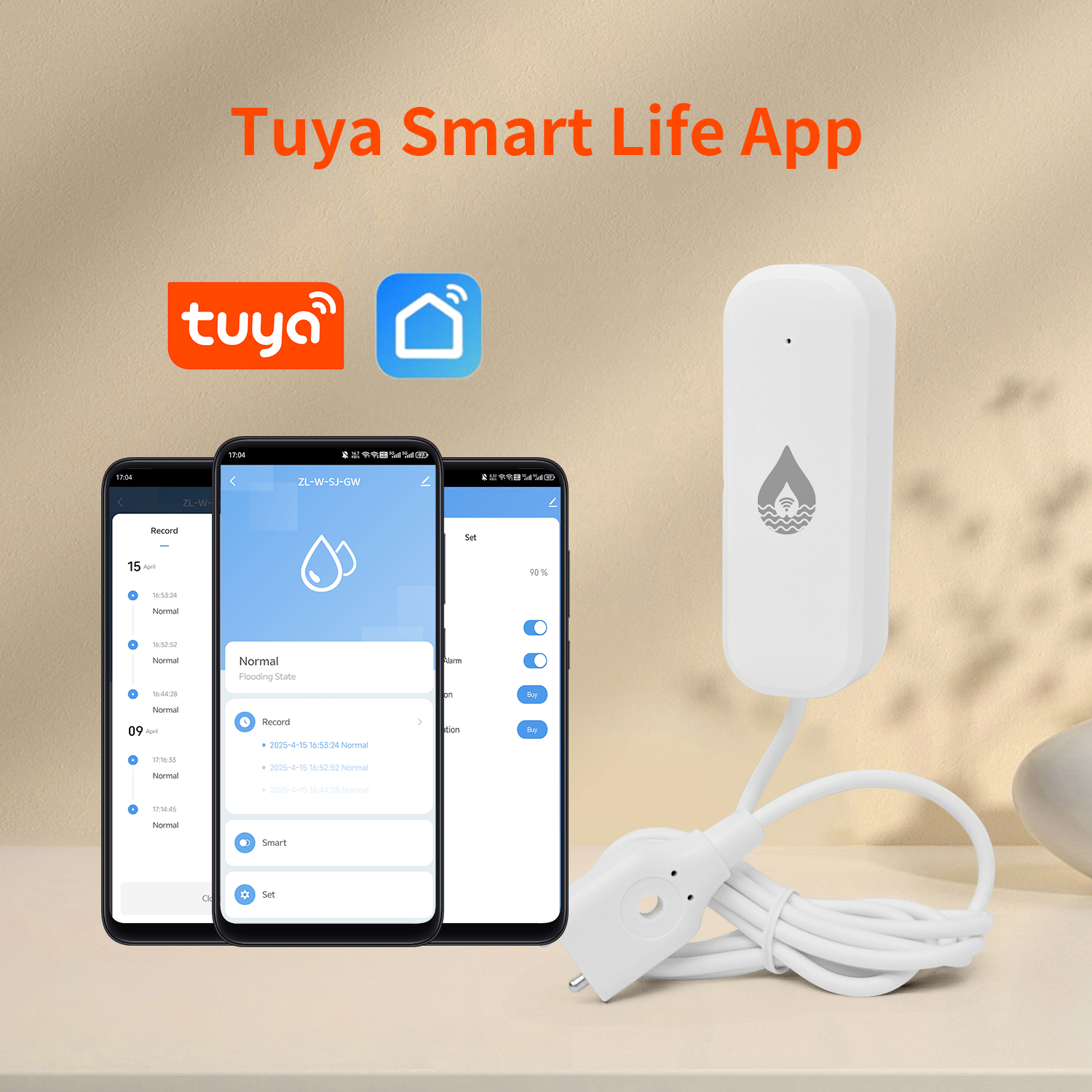 YFK Tuya WiFi เซ็นเซอร์ตรวจจับ - Water Alarm Sensor บทวิจารณ์และราคา