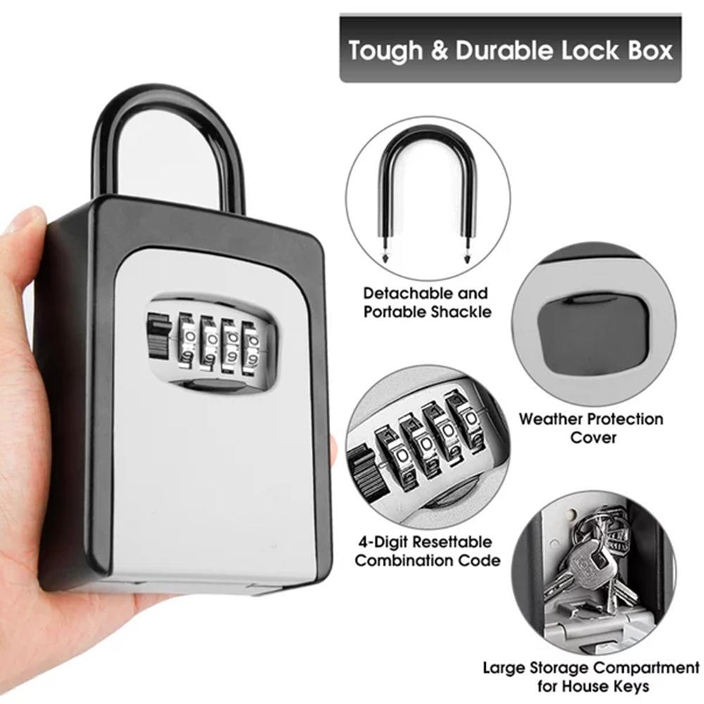 ติดผนังกล่องเก็บกุญแจแบบพกพากล - Lockbox Key Secure บทวิจารณ์และราคา