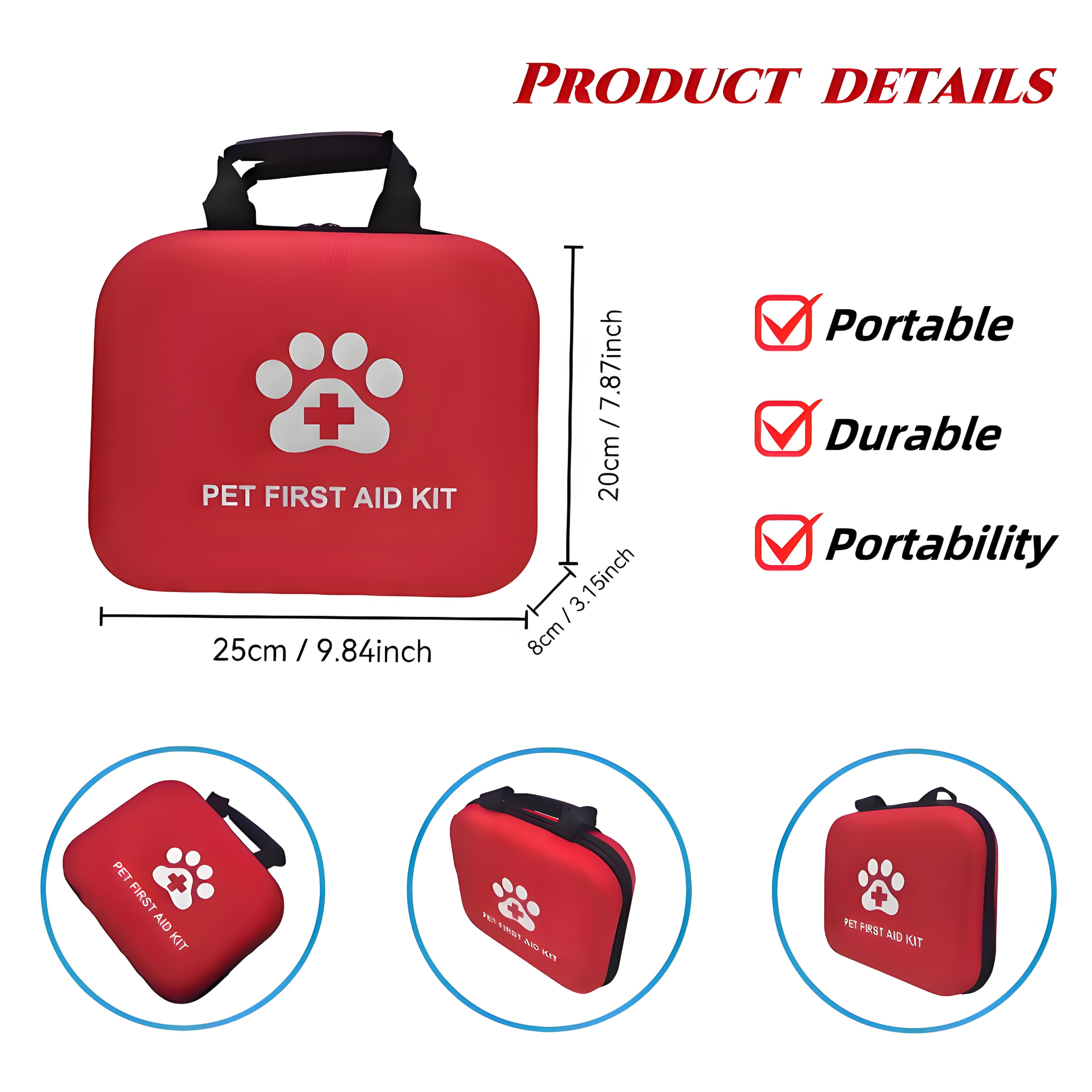 ชุดปฐมพยาบาลสัตว์เลี้ยงแบบพกพา - First Aid Bag Kit บทวิจารณ์และราคา