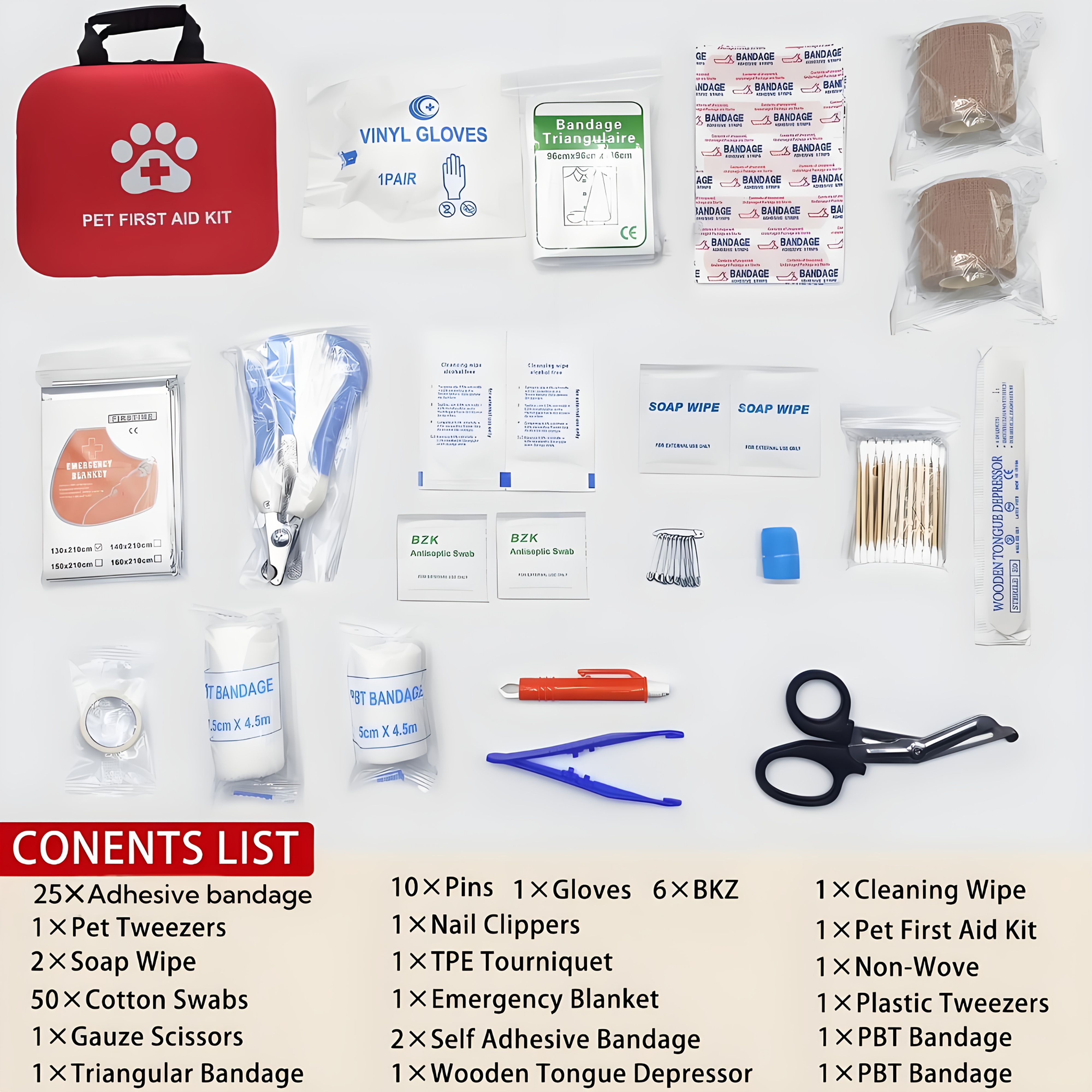 ชุดปฐมพยาบาลสัตว์เลี้ยงแบบพกพา - First Aid Bag Kit บทวิจารณ์และราคา