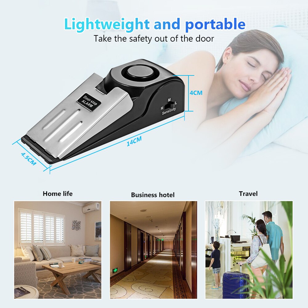ระบบเตือนภัยประตูไร้สาย 125dB  - Door Stop Alarm บทวิจารณ์และราคา