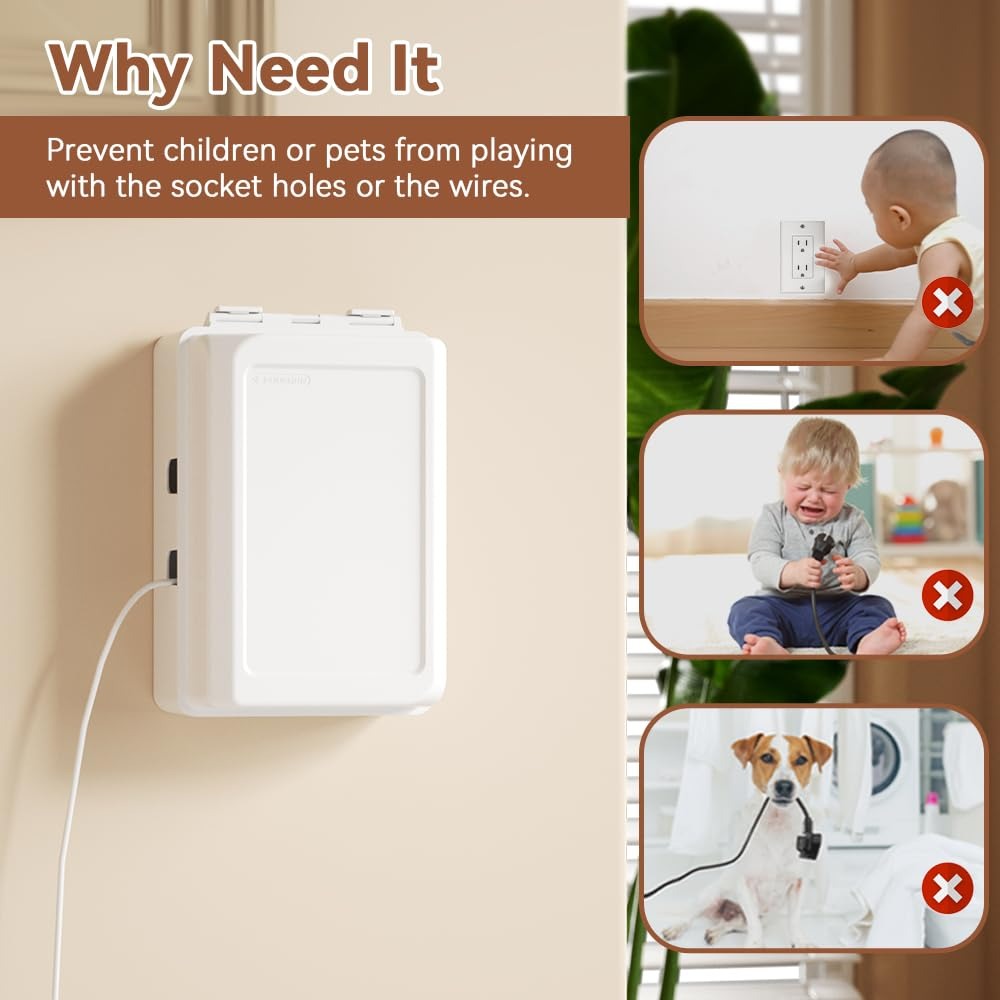 กล่องครอบปลั๊กไฟฟ้าแบบป้องกันเ - Outlet Cover Baby บทวิจารณ์และราคา