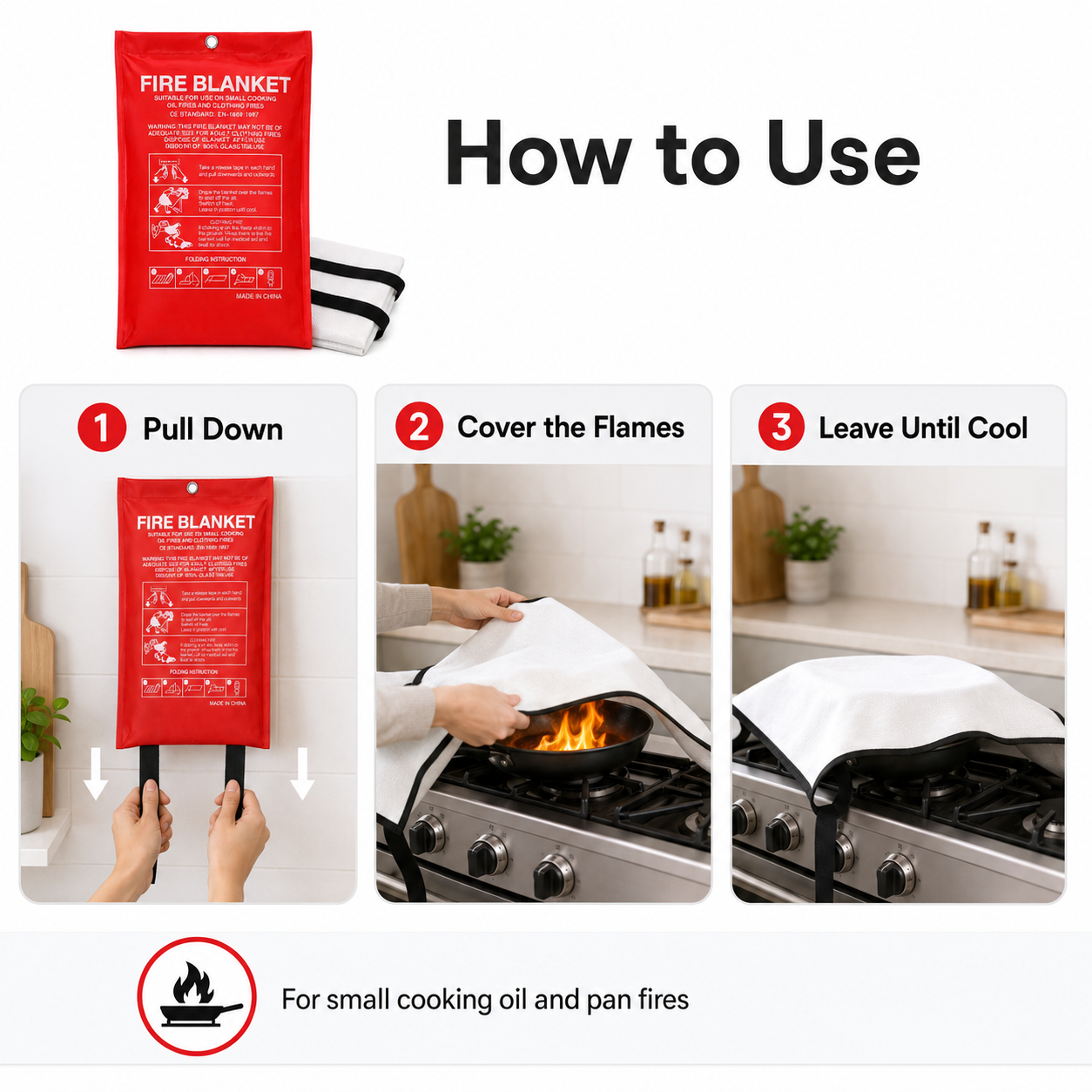 ผ้าห่มกันไฟฉุกเฉินสำหรับบ้านแล - Fire Blanket Kitchen บทวิจารณ์และราคา