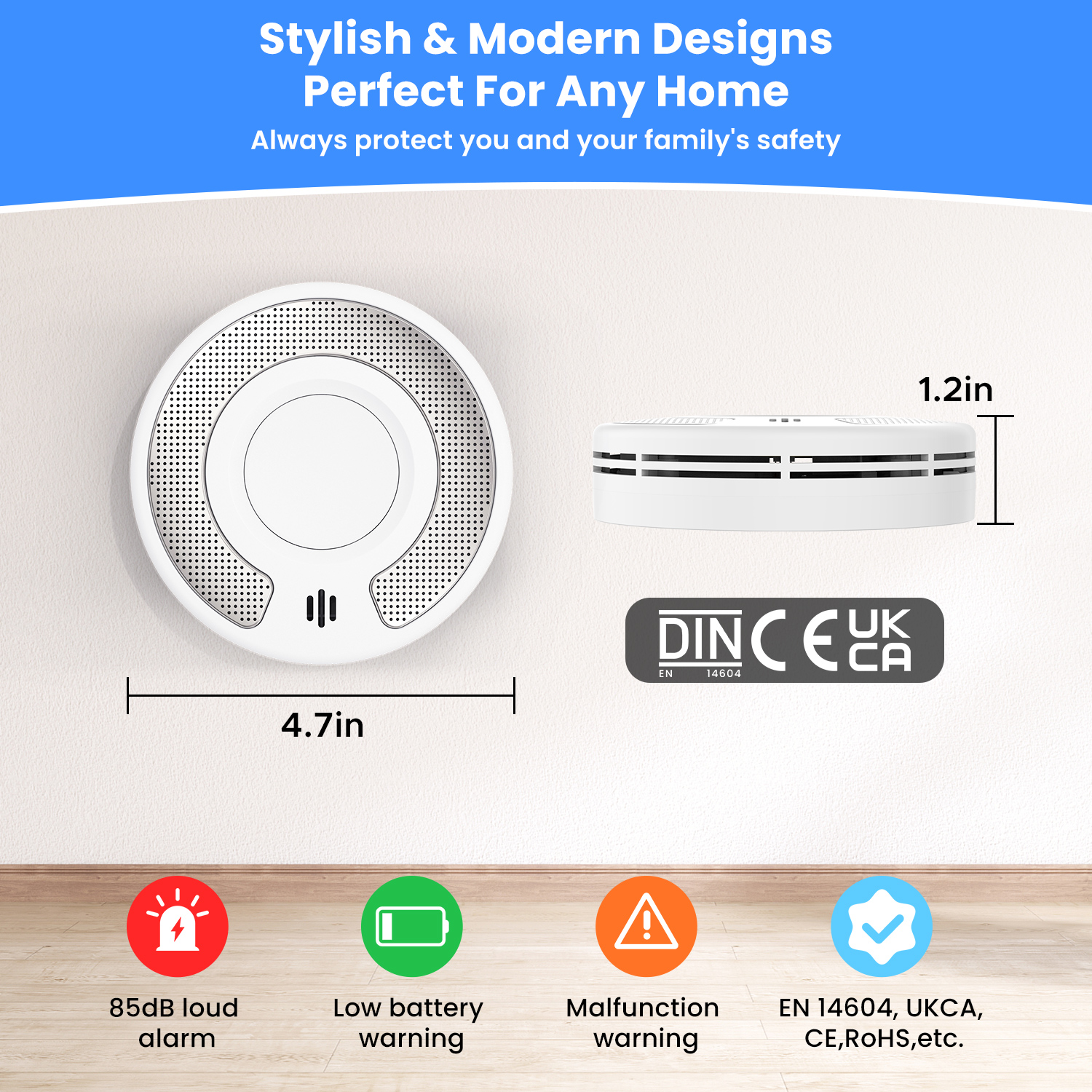 เครื่องตรวจจับควันแบบสแตนด์อโล - Smoke Detector Interconnected บทวิจารณ์และราคา