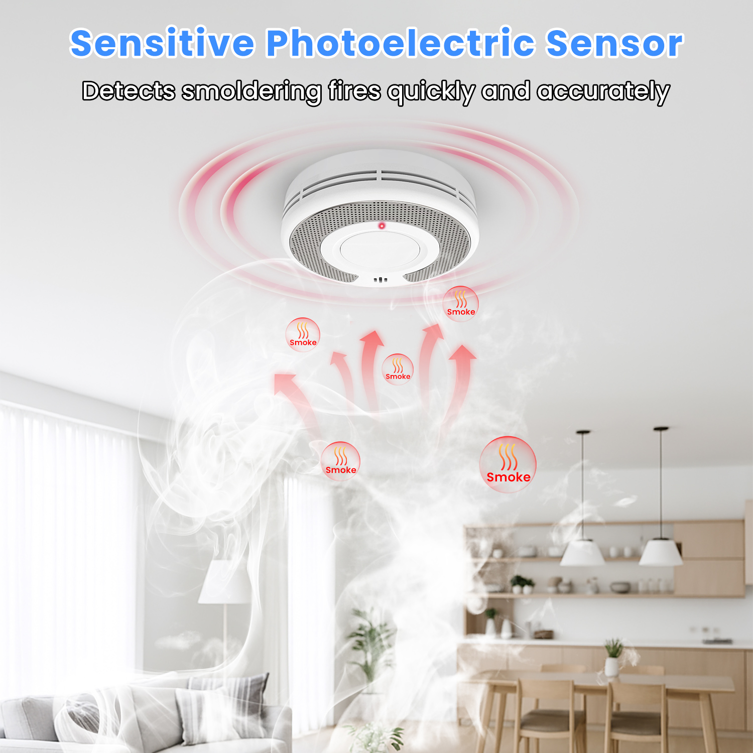 เครื่องตรวจจับควันแบบสแตนด์อโล - Smoke Detector Interconnected บทวิจารณ์และราคา