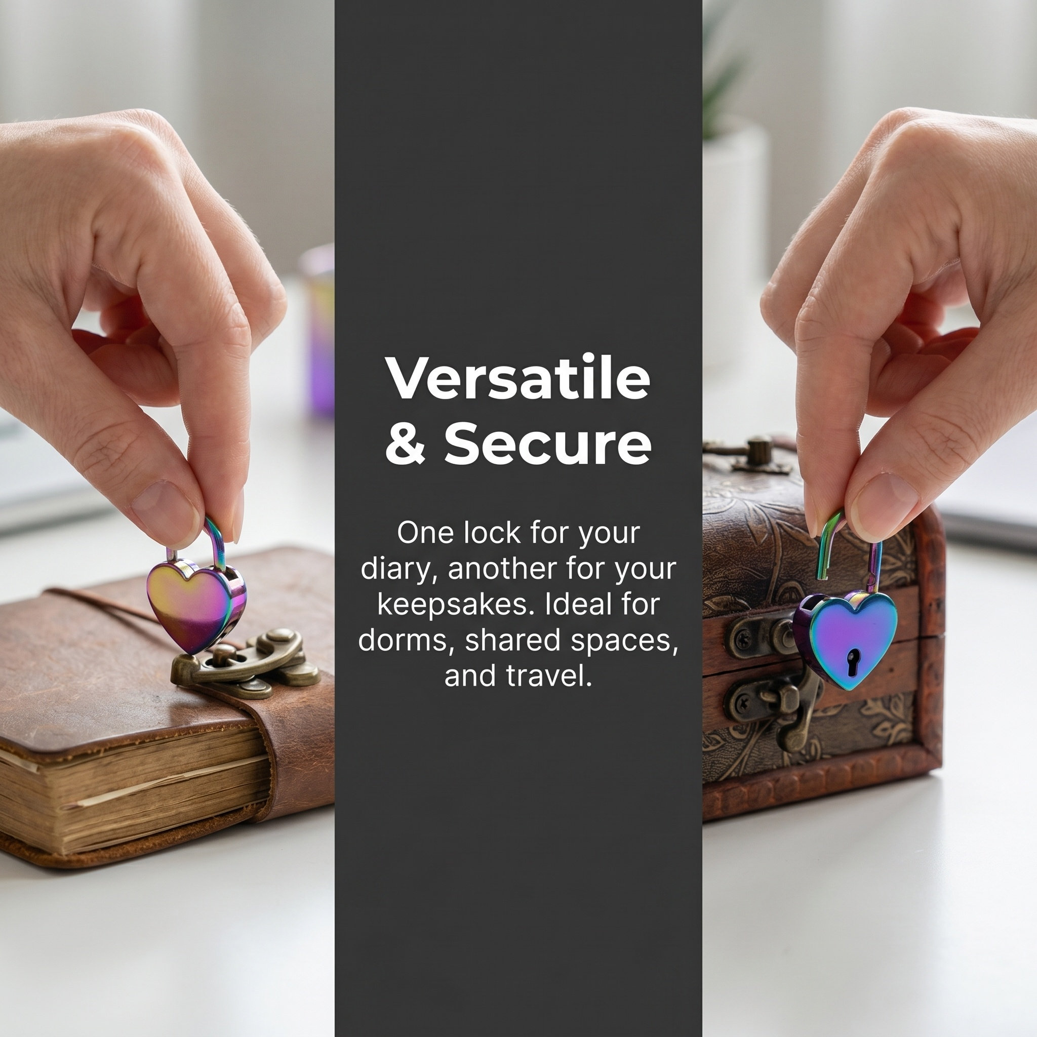กุญแจรูปหัวใจขนาดเล็ก 2 ชุด พร - Lockbox Key Secure บทวิจารณ์และราคา