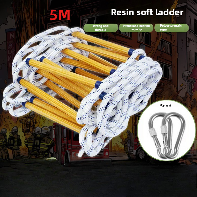 5M เรซิ่นเชือกบันได Aerial Wor - Fire Escape Ladder บทวิจารณ์และราคา